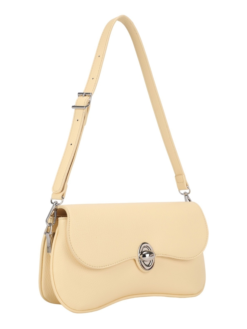 Baby Yellow Shoulder Bag with Turn-Lock Closure